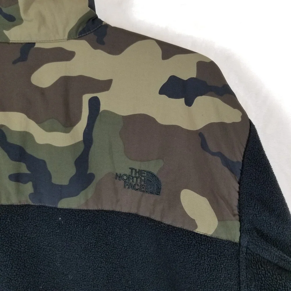 The North Face Denali Fleece Jacket Mens XXL Black Camo Full Zip Gorpcore Coat